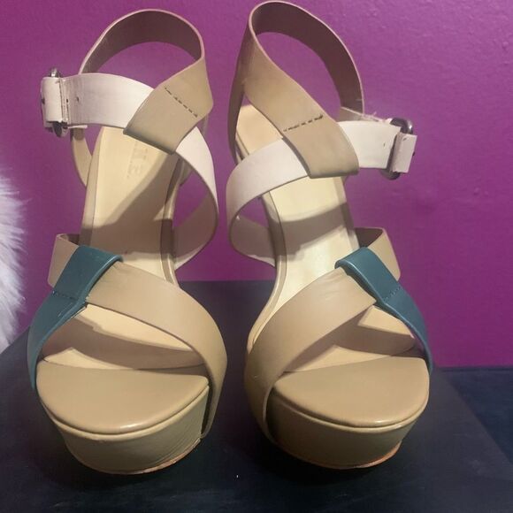 L.A.M.B. women's sandal heels size 7.5 EVELYN - Picture 3 of 9
